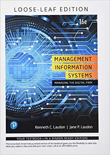 Test Bank For Management Information Systems Managing The Digital Firm