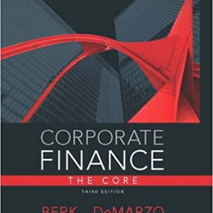 Test Bank For Corporate Finance The Core 3rd Edition Berk DeMarzo